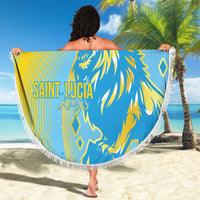 Saint Lucia Cricket Personalized Beach Blanket The Roaring King - Wonder Print Shop