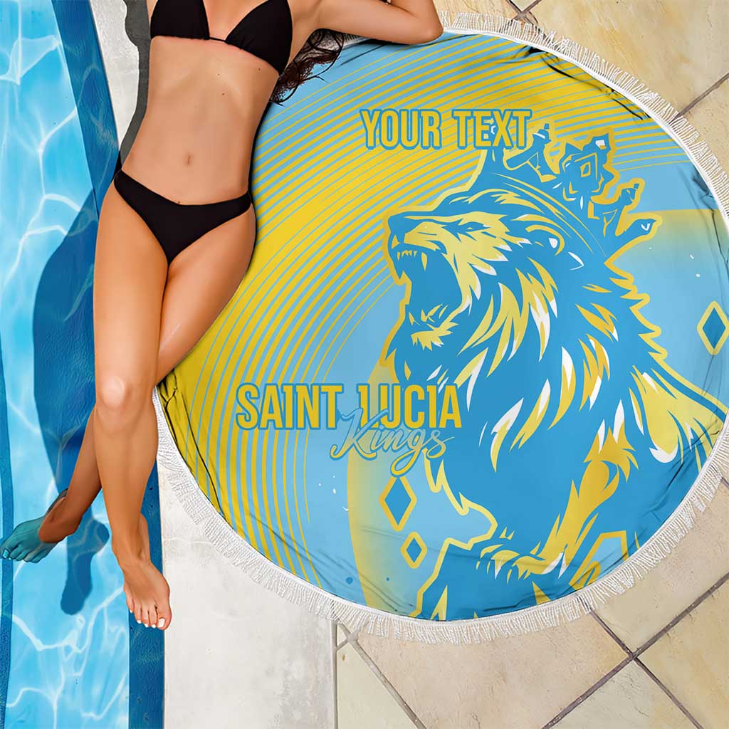 Saint Lucia Cricket Personalized Beach Blanket The Roaring King - Wonder Print Shop