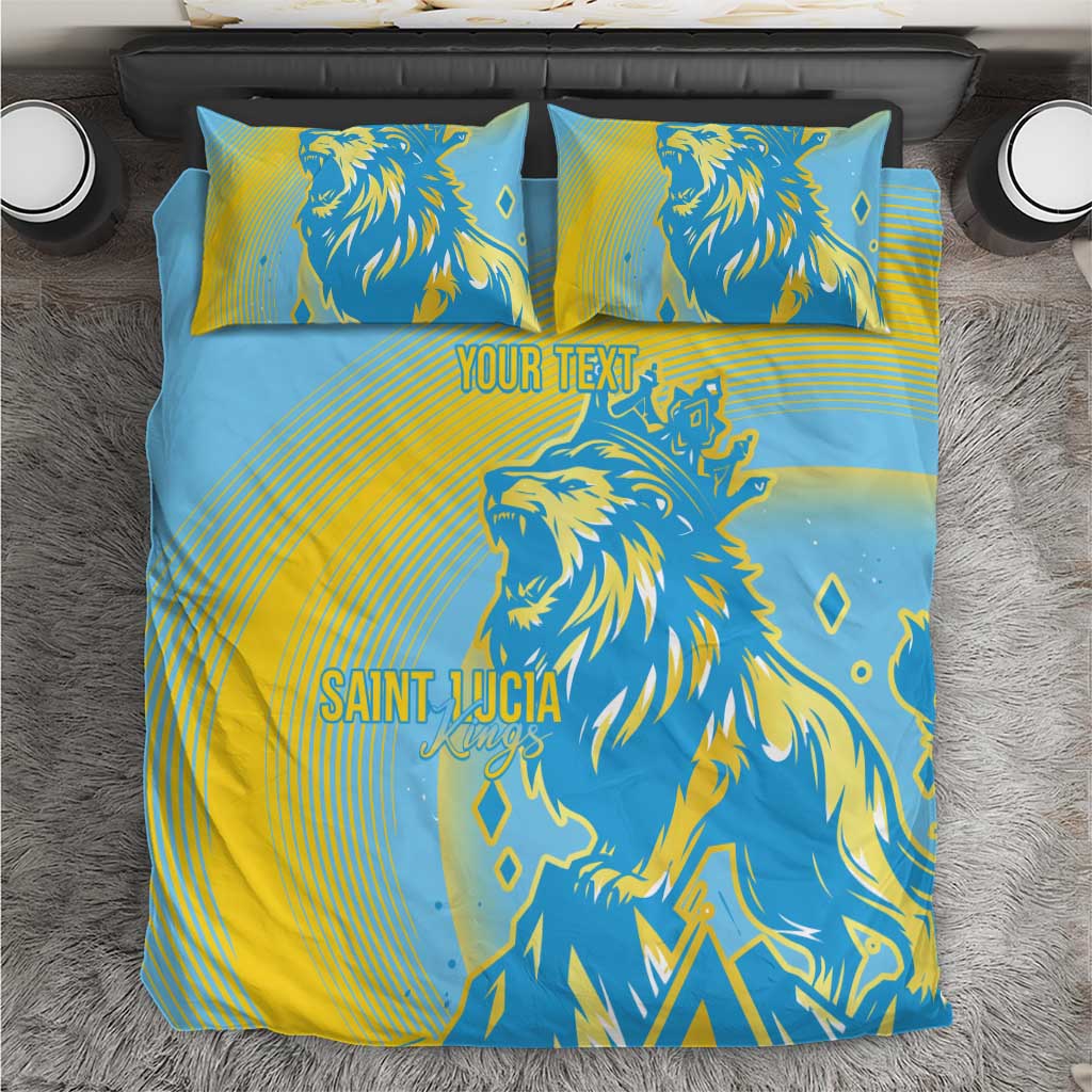 Saint Lucia Cricket Personalized Bedding Set The Roaring King - Wonder Print Shop