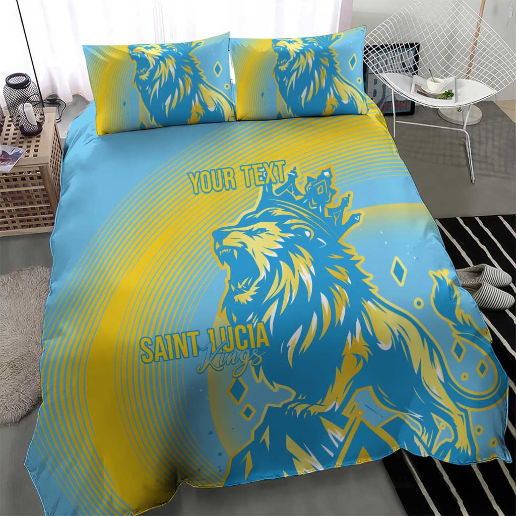 Saint Lucia Cricket Personalized Bedding Set The Roaring King - Wonder Print Shop