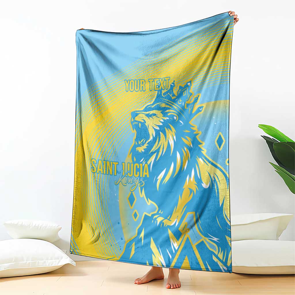 Saint Lucia Cricket Personalized Blanket The Roaring King - Wonder Print Shop