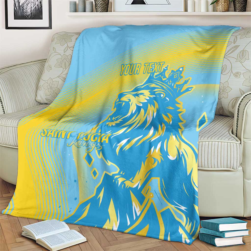 Saint Lucia Cricket Personalized Blanket The Roaring King - Wonder Print Shop