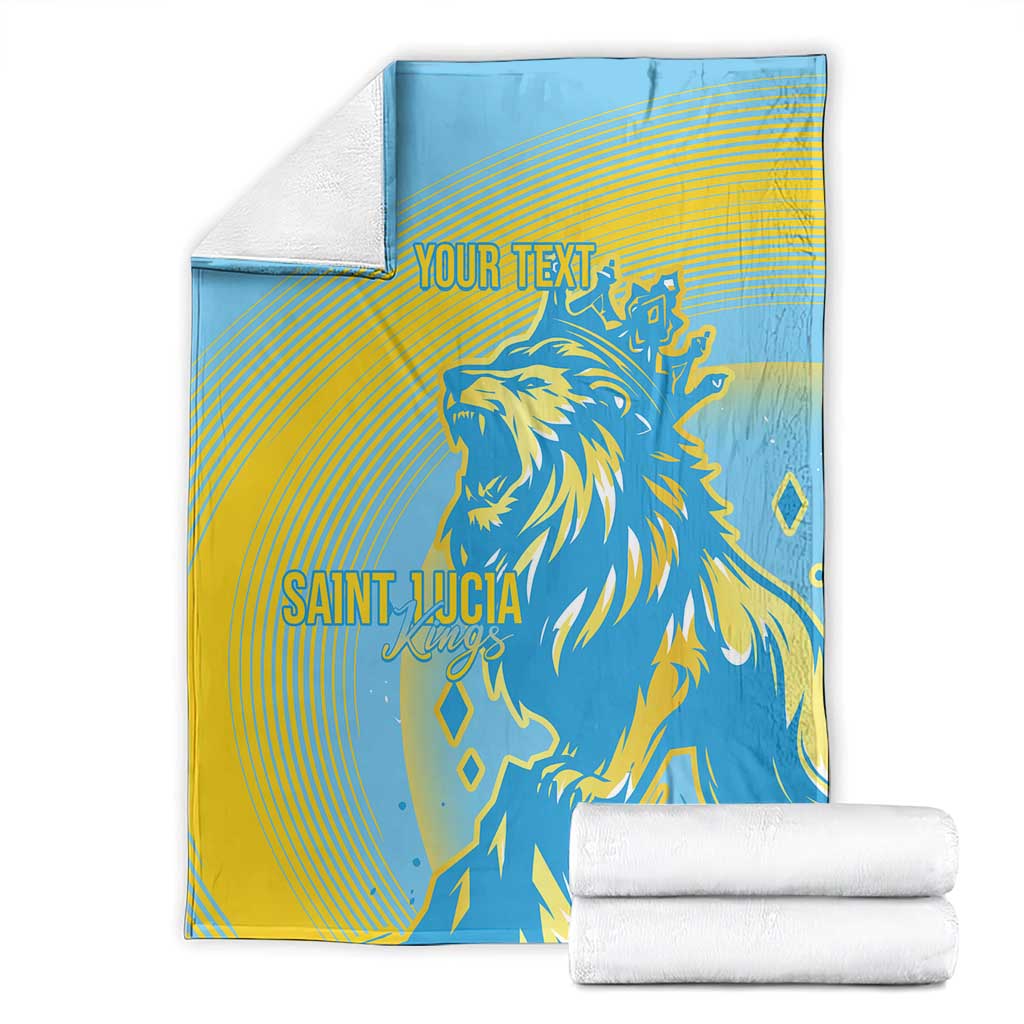 Saint Lucia Cricket Personalized Blanket The Roaring King - Wonder Print Shop