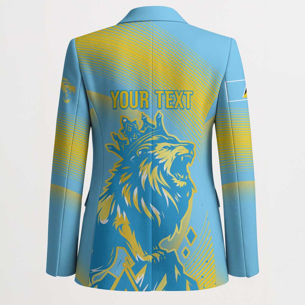 Saint Lucia Cricket Personalized Blazer The Roaring King - Wonder Print Shop