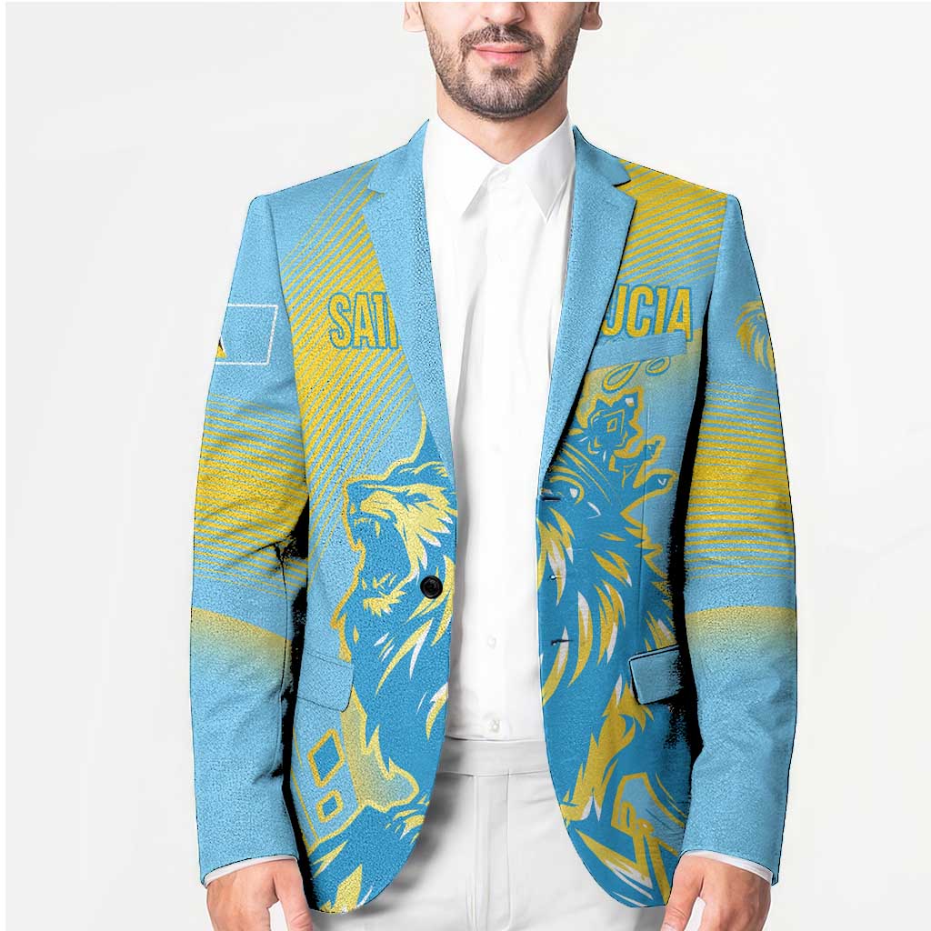 Saint Lucia Cricket Personalized Blazer The Roaring King - Wonder Print Shop
