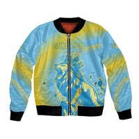 Saint Lucia Cricket Personalized Bomber Jacket The Roaring King - Wonder Print Shop
