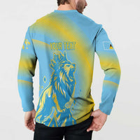 Saint Lucia Cricket Personalized Button Sweatshirt The Roaring King - Wonder Print Shop