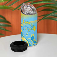 Saint Lucia Cricket Personalized 4 in 1 Can Cooler Tumbler The Roaring King - Wonder Print Shop