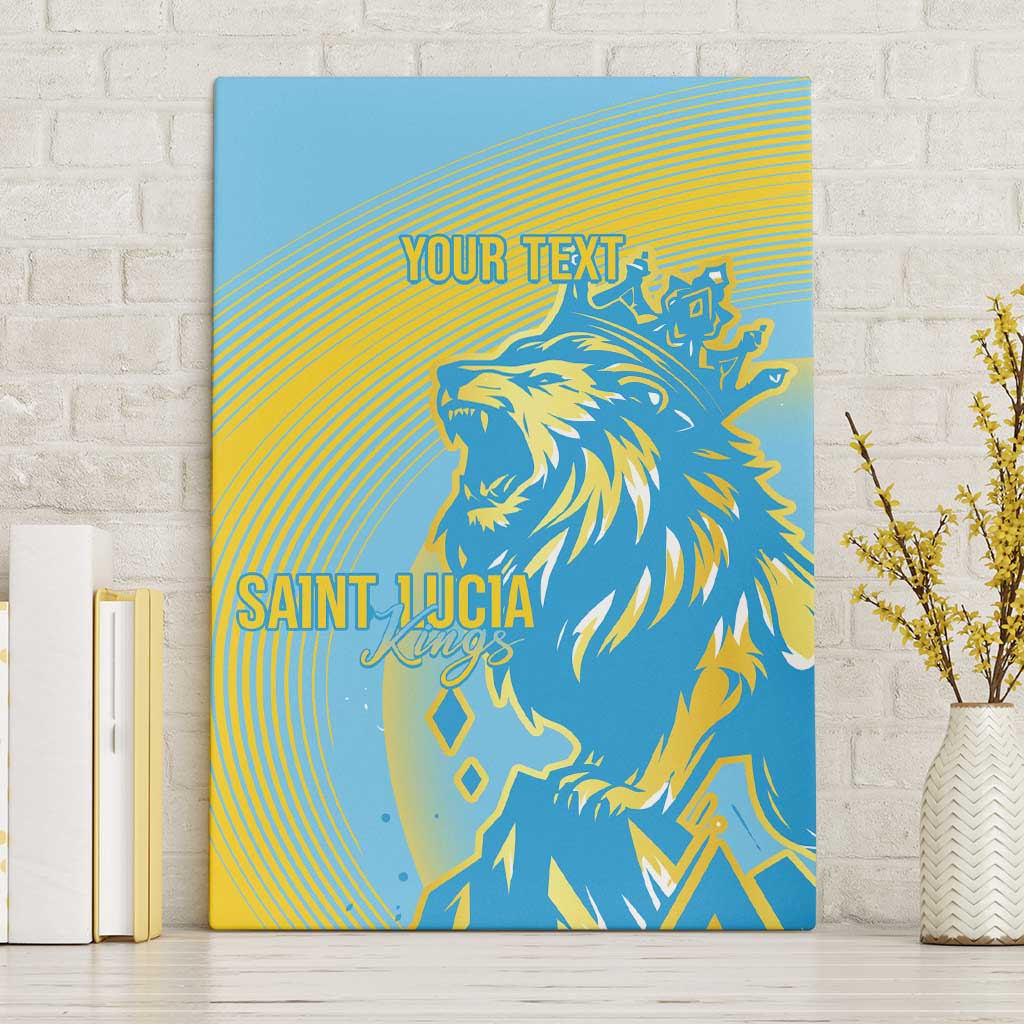 Saint Lucia Cricket Personalized Canvas Wall Art The Roaring King - Wonder Print Shop