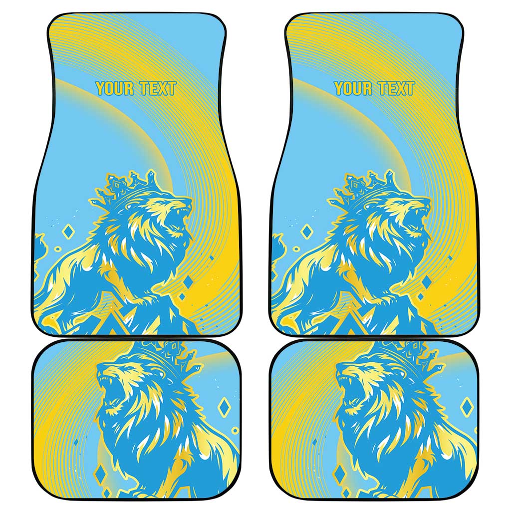 Saint Lucia Cricket Personalized Car Mats The Roaring King - Wonder Print Shop