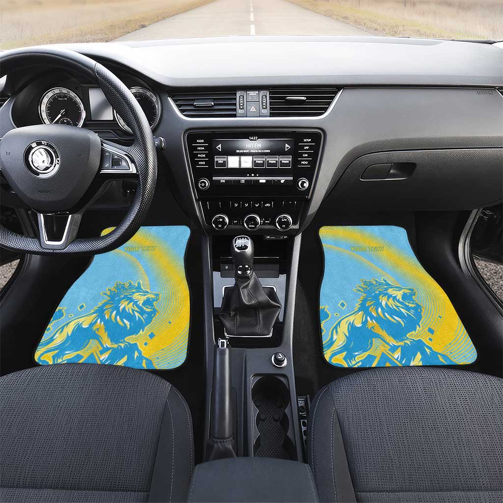 Saint Lucia Cricket Personalized Car Mats The Roaring King - Wonder Print Shop