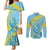 Saint Lucia Cricket Personalized Couples Matching Mermaid Dress and Long Sleeve Button Shirt The Roaring King - Wonder Print Shop