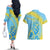 Saint Lucia Cricket Personalized Couples Matching Off The Shoulder Long Sleeve Dress and Hawaiian Shirt The Roaring King - Wonder Print Shop