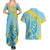 Saint Lucia Cricket Personalized Couples Matching Summer Maxi Dress and Hawaiian Shirt The Roaring King - Wonder Print Shop