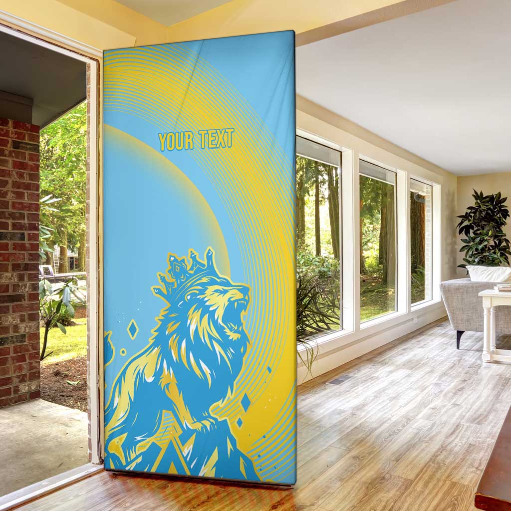 Saint Lucia Cricket Personalized Door Cover The Roaring King - Wonder Print Shop