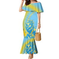 Saint Lucia Cricket Personalized Family Matching Mermaid Dress and Hawaiian Shirt The Roaring King - Wonder Print Shop