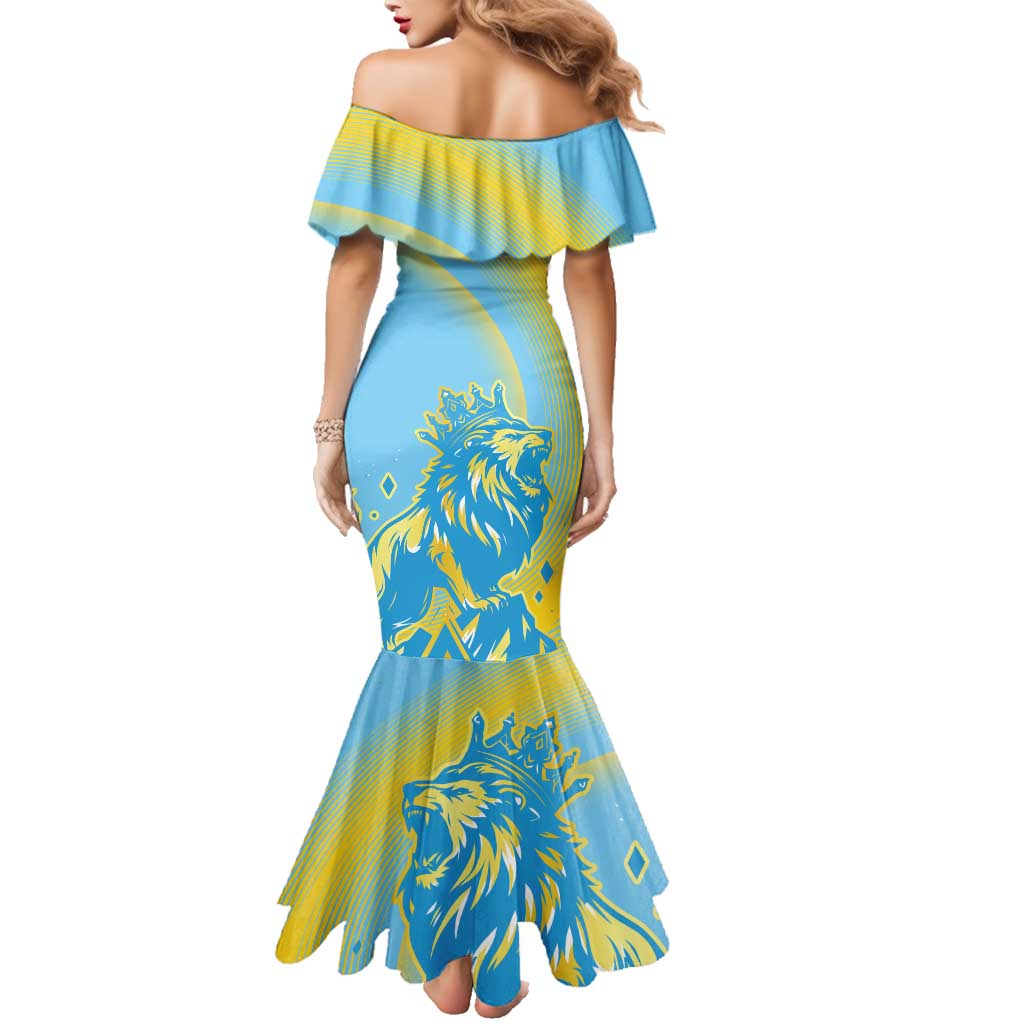 Saint Lucia Cricket Personalized Family Matching Mermaid Dress and Hawaiian Shirt The Roaring King - Wonder Print Shop