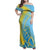 Saint Lucia Cricket Personalized Family Matching Off Shoulder Maxi Dress and Hawaiian Shirt The Roaring King - Wonder Print Shop