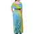 Saint Lucia Cricket Personalized Family Matching Off Shoulder Maxi Dress and Hawaiian Shirt The Roaring King - Wonder Print Shop
