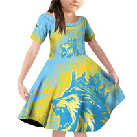 Saint Lucia Cricket Personalized Family Matching Off Shoulder Short Dress and Hawaiian Shirt The Roaring King - Wonder Print Shop