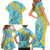 Saint Lucia Cricket Personalized Family Matching Short Sleeve Bodycon Dress and Hawaiian Shirt The Roaring King - Wonder Print Shop