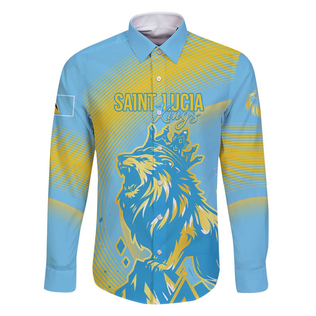 Saint Lucia Cricket Personalized Family Matching Short Sleeve Bodycon Dress and Hawaiian Shirt The Roaring King - Wonder Print Shop