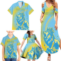Saint Lucia Cricket Personalized Family Matching Summer Maxi Dress and Hawaiian Shirt The Roaring King - Wonder Print Shop