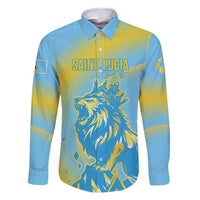 Saint Lucia Cricket Personalized Family Matching Summer Maxi Dress and Hawaiian Shirt The Roaring King - Wonder Print Shop