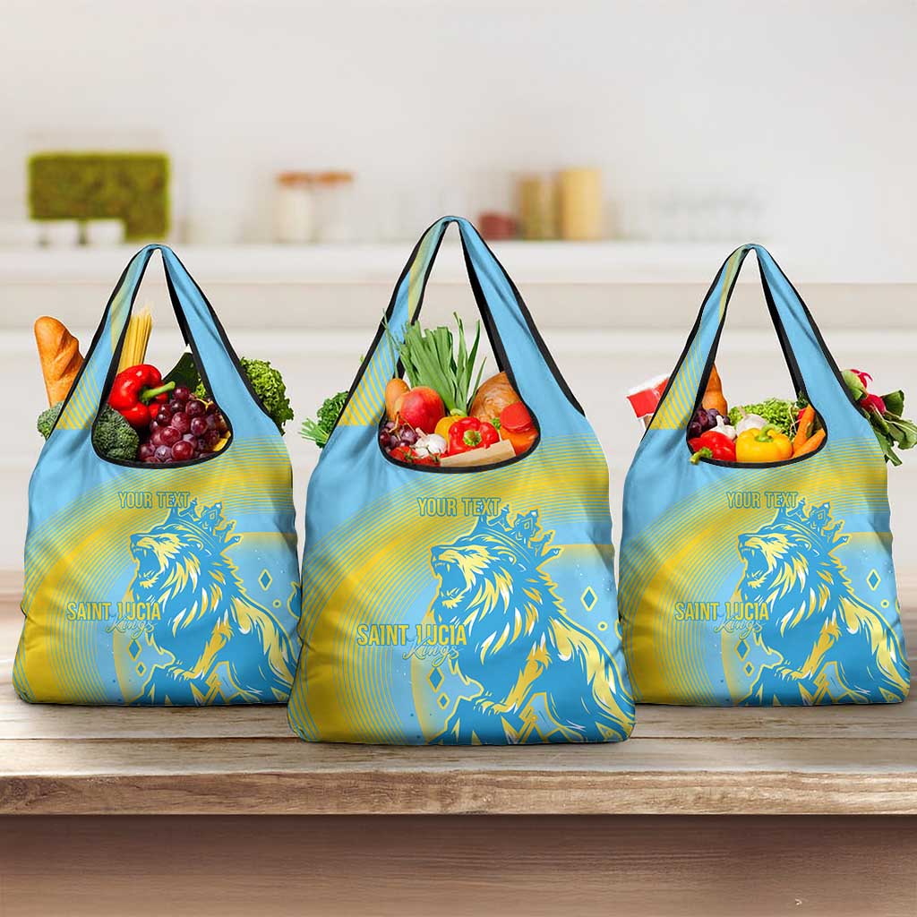 Saint Lucia Cricket Personalized Grocery Bag The Roaring King - Wonder Print Shop