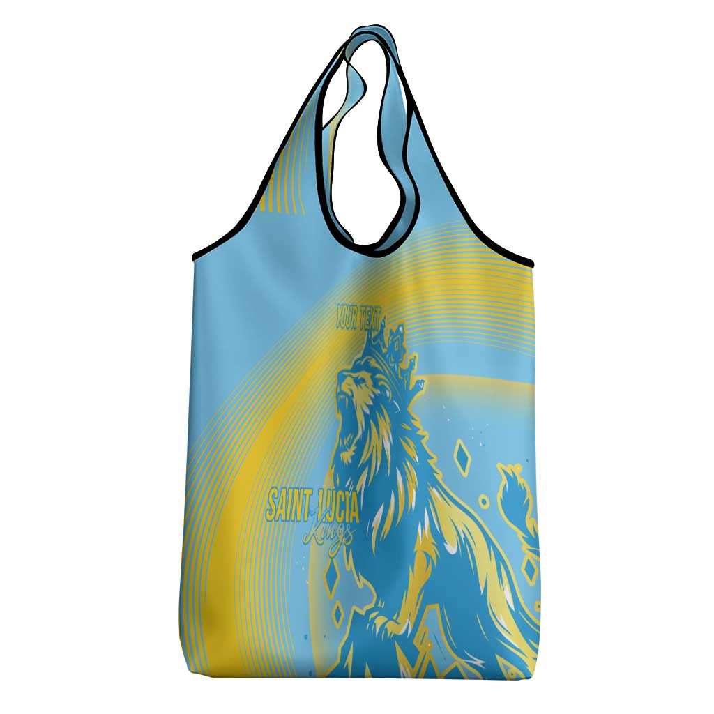 Saint Lucia Cricket Personalized Grocery Bag The Roaring King - Wonder Print Shop