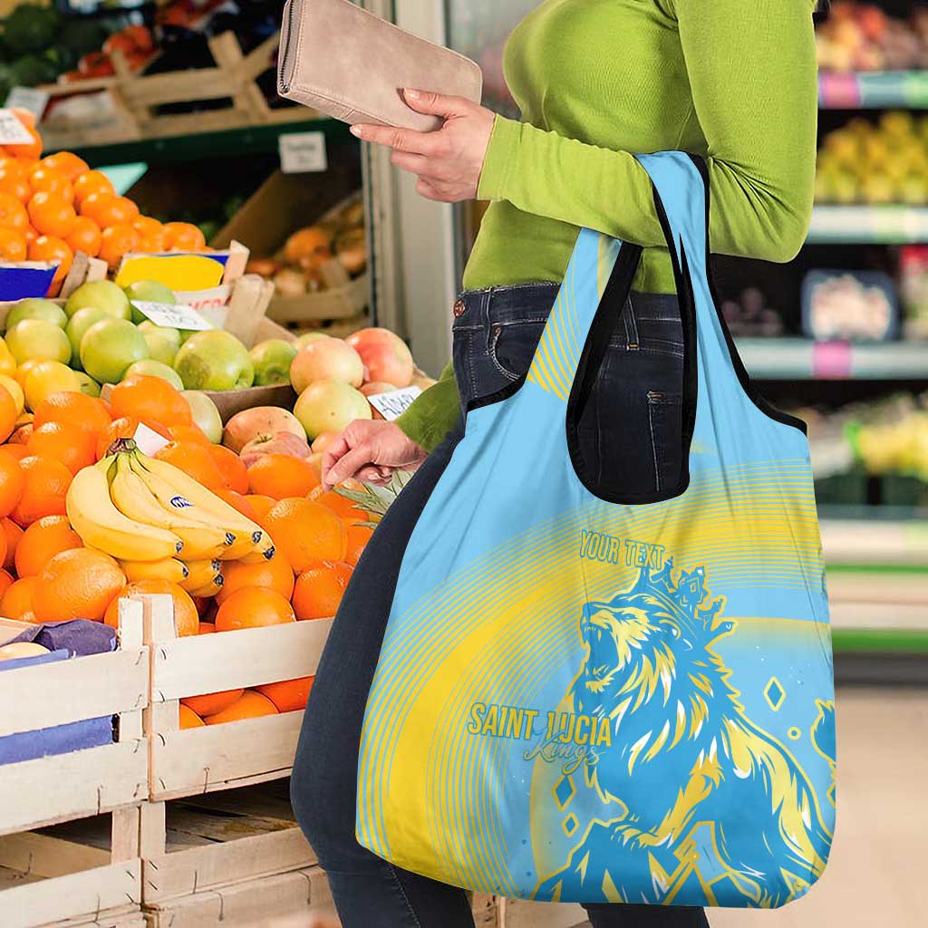 Saint Lucia Cricket Personalized Grocery Bag The Roaring King - Wonder Print Shop