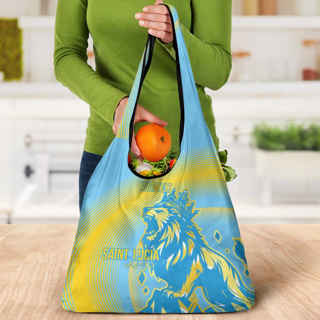 Saint Lucia Cricket Personalized Grocery Bag The Roaring King - Wonder Print Shop