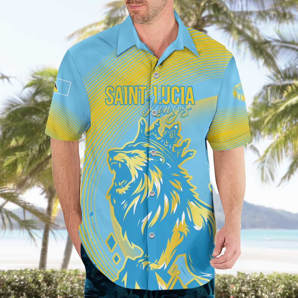 Saint Lucia Cricket Personalized Hawaiian Shirt The Roaring King - Wonder Print Shop