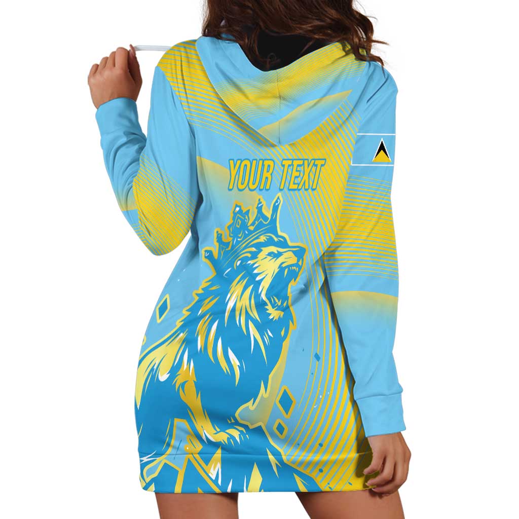 Saint Lucia Cricket Personalized Hoodie Dress The Roaring King - Wonder Print Shop