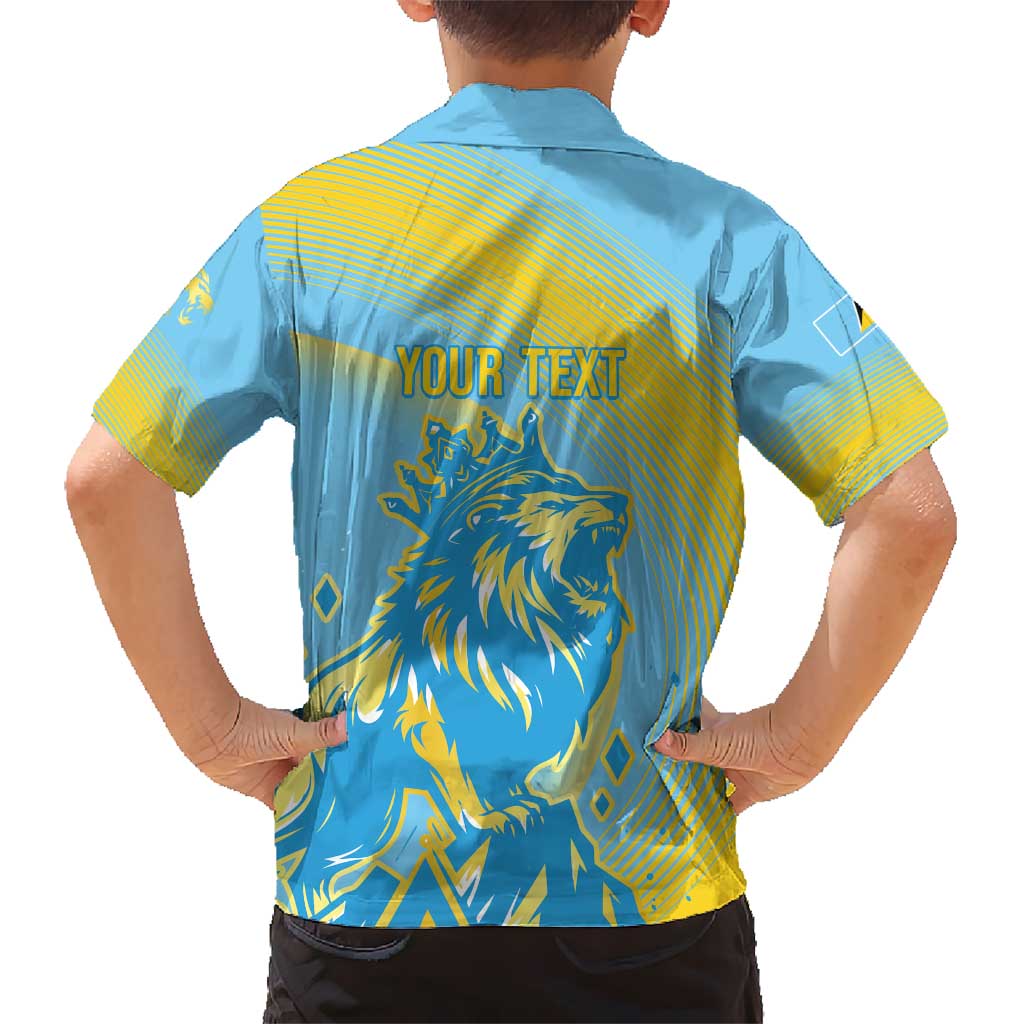 Saint Lucia Cricket Personalized Kid Hawaiian Shirt The Roaring King - Wonder Print Shop