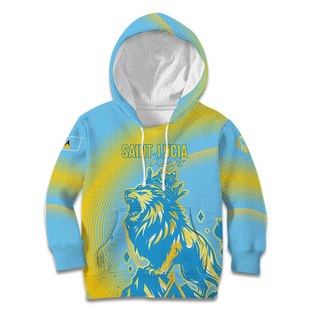 Saint Lucia Cricket Personalized Kid Hoodie The Roaring King - Wonder Print Shop
