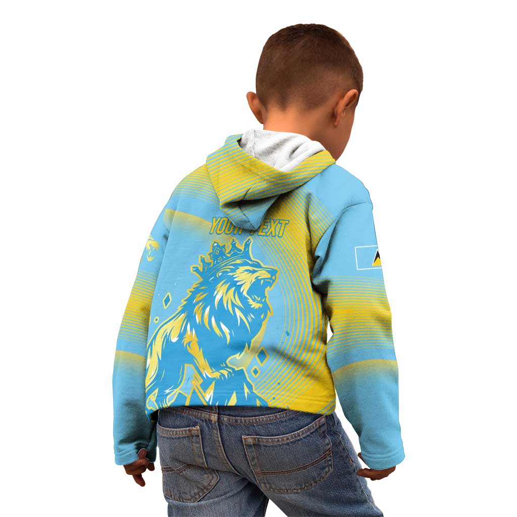 Saint Lucia Cricket Personalized Kid Hoodie The Roaring King - Wonder Print Shop