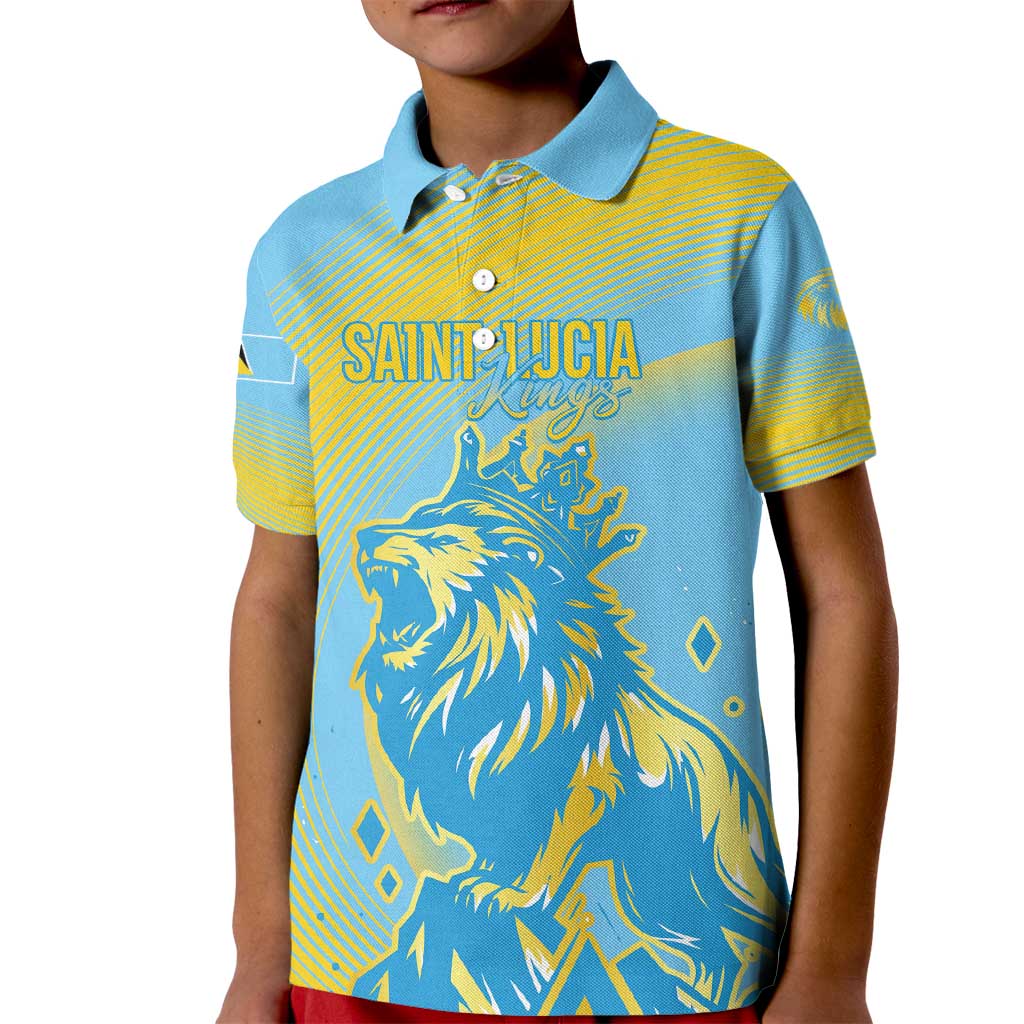 Saint Lucia Cricket Personalized Kid Polo Shirt The Roaring King - Wonder Print Shop
