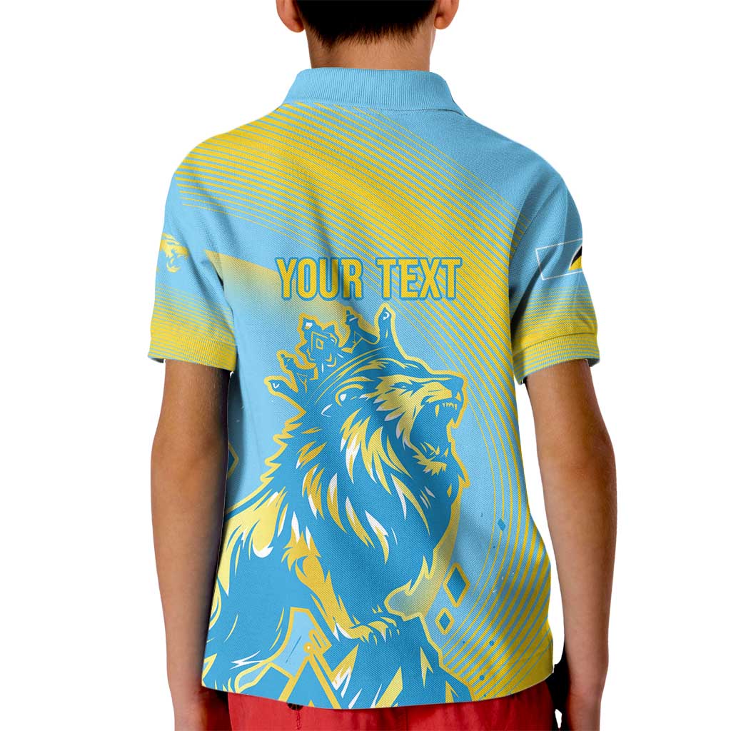 Saint Lucia Cricket Personalized Kid Polo Shirt The Roaring King - Wonder Print Shop