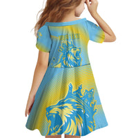 Saint Lucia Cricket Personalized Kid Short Sleeve Dress The Roaring King - Wonder Print Shop