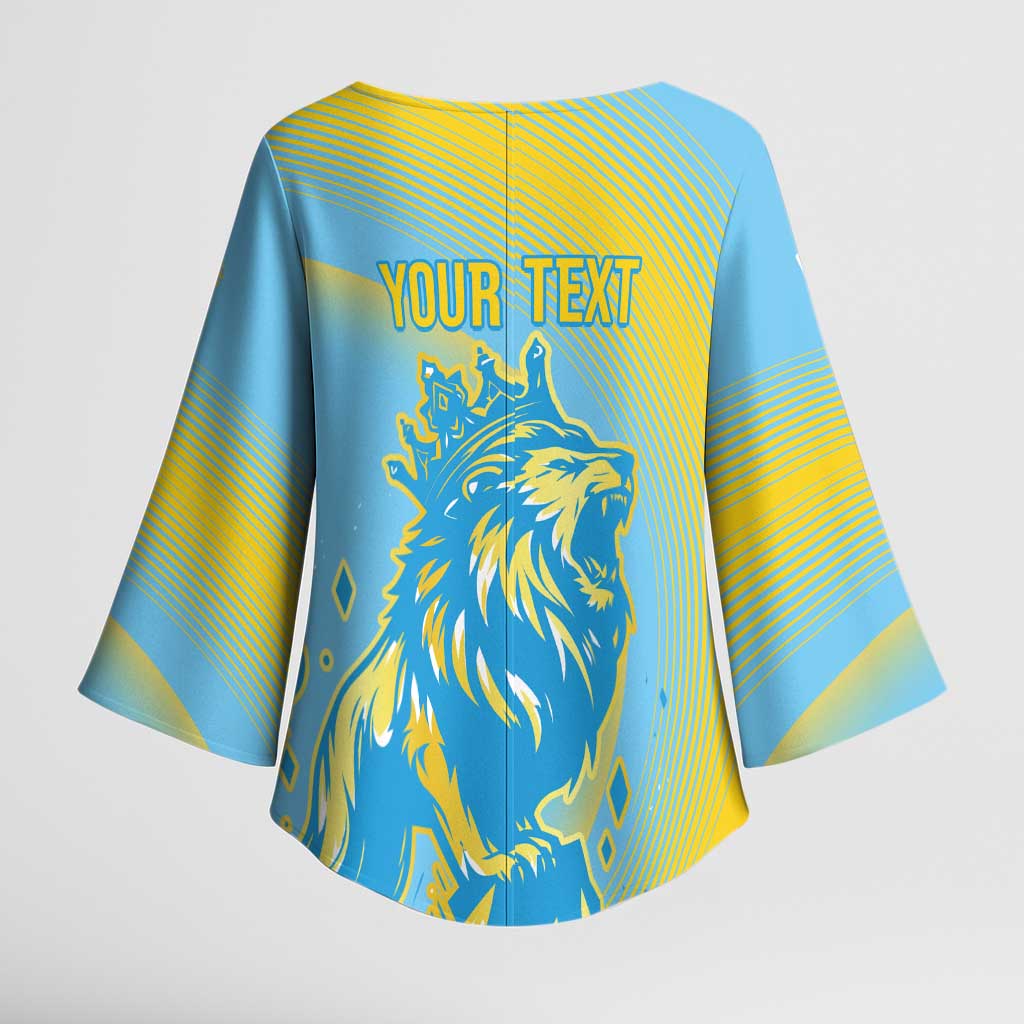 Saint Lucia Cricket Personalized Kimono Sleeve Blouse The Roaring King - Wonder Print Shop