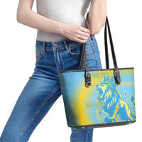 Saint Lucia Cricket Personalized Leather Tote Bag The Roaring King - Wonder Print Shop