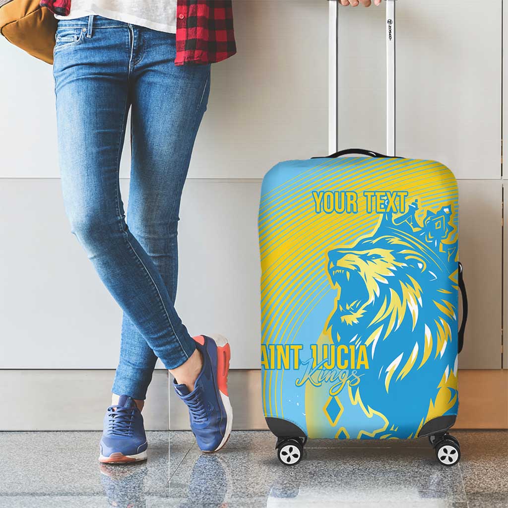 Saint Lucia Cricket Personalized Luggage Cover The Roaring King - Wonder Print Shop