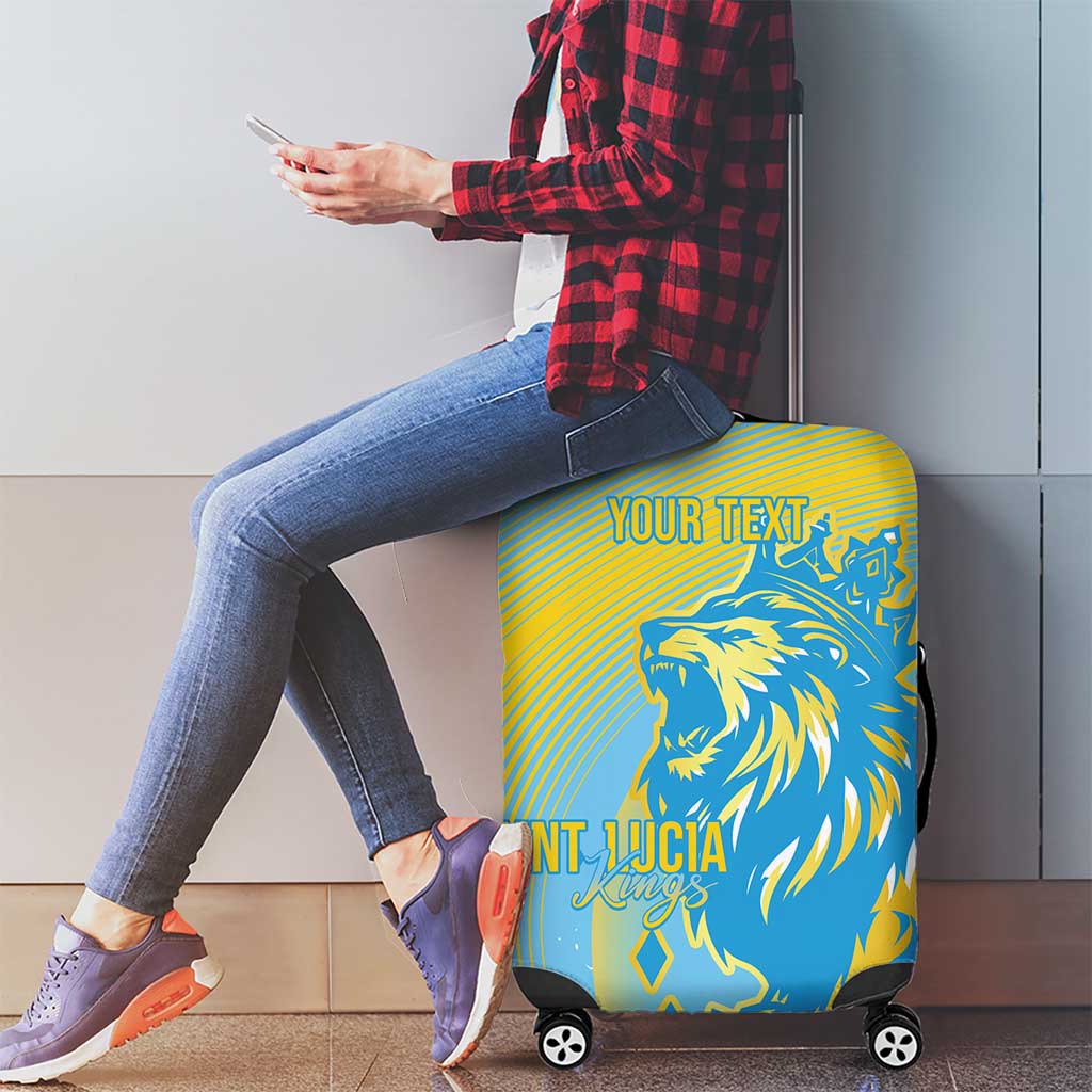 Saint Lucia Cricket Personalized Luggage Cover The Roaring King - Wonder Print Shop