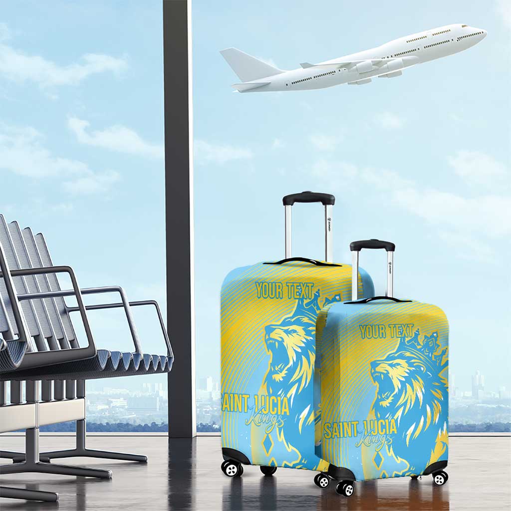 Saint Lucia Cricket Personalized Luggage Cover The Roaring King - Wonder Print Shop