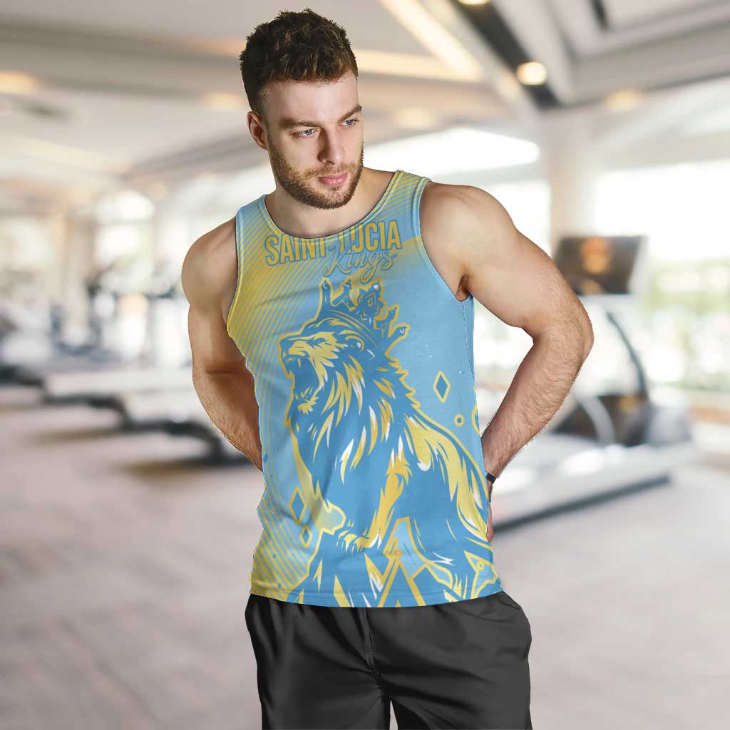 Saint Lucia Cricket Personalized Men Tank Top The Roaring King - Wonder Print Shop