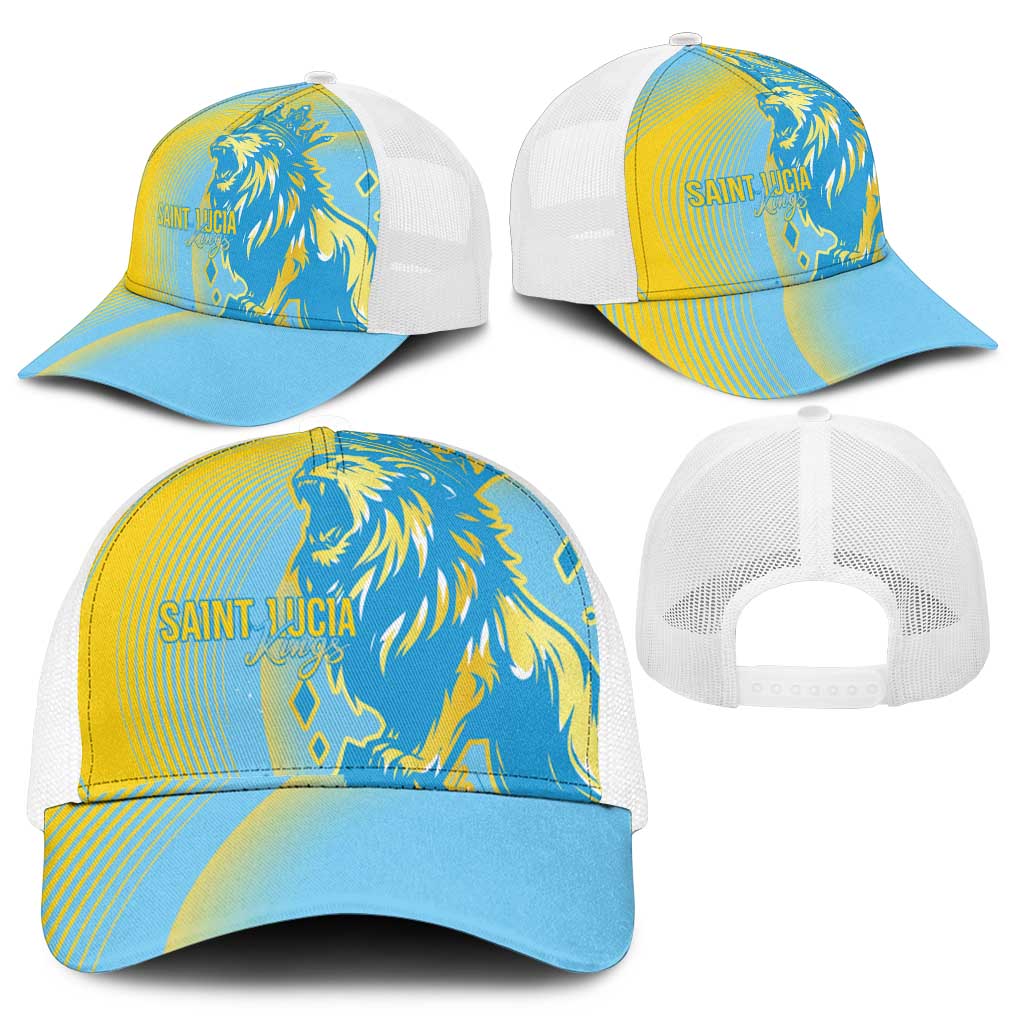 Saint Lucia Cricket Mesh Trucker Cap The Roaring King - Wonder Print Shop