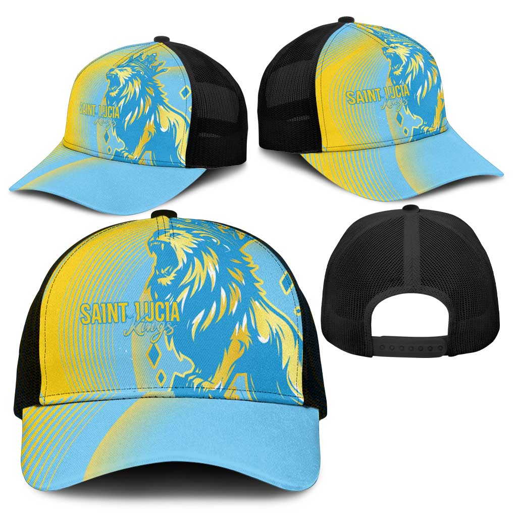 Saint Lucia Cricket Mesh Trucker Cap The Roaring King - Wonder Print Shop