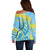 Saint Lucia Cricket Personalized Off Shoulder Sweater The Roaring King - Wonder Print Shop