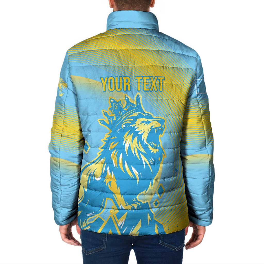 Saint Lucia Cricket Personalized Padded Jacket The Roaring King - Wonder Print Shop